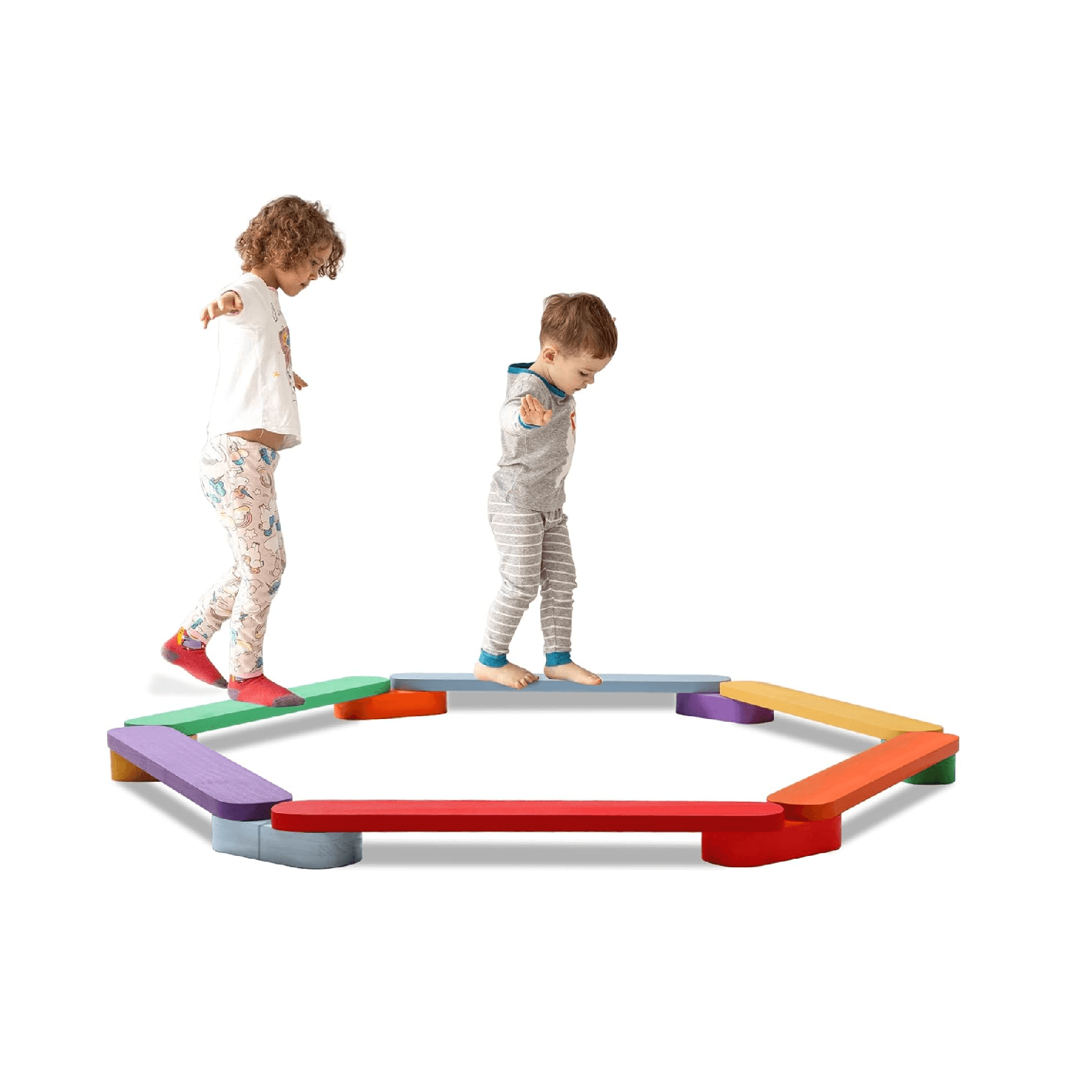 Montessori Autirinee Balance Beam 6 Pieces Multicolor