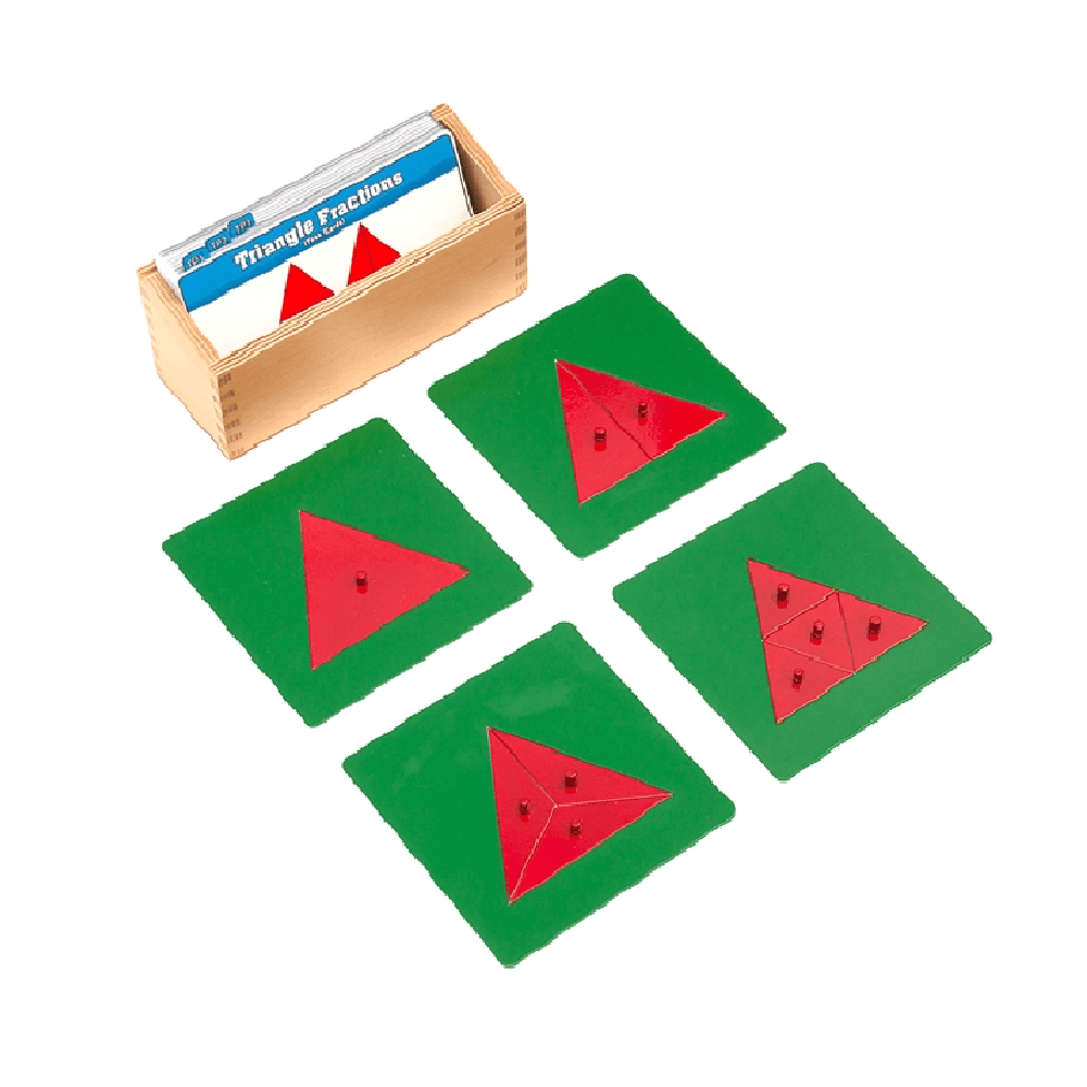 Montessori Alison's Montessori Triangle Fractions With Stands Complete Set