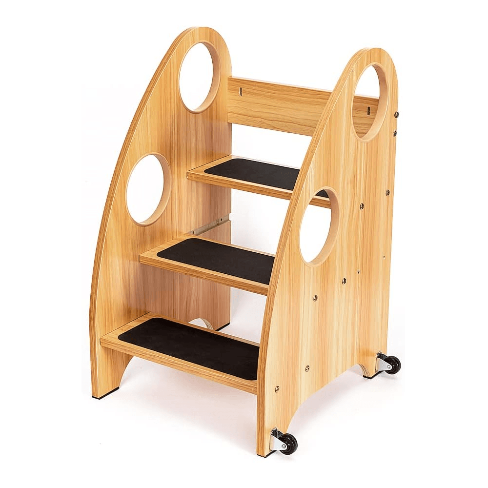 Montessori StrongTek Wooden Step Stool With Handles