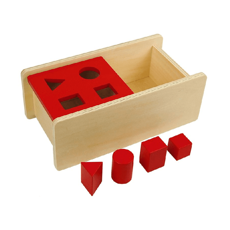 Montessori Kid Advance Montessori Imbucare Boxes With Flip Lid 4 Shapes