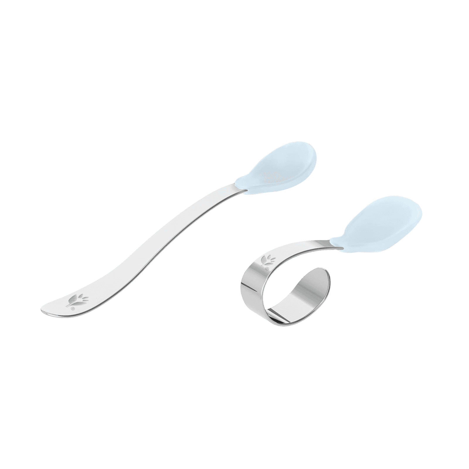 Montessori green sprouts Learning Spoon Set Light Blueberry