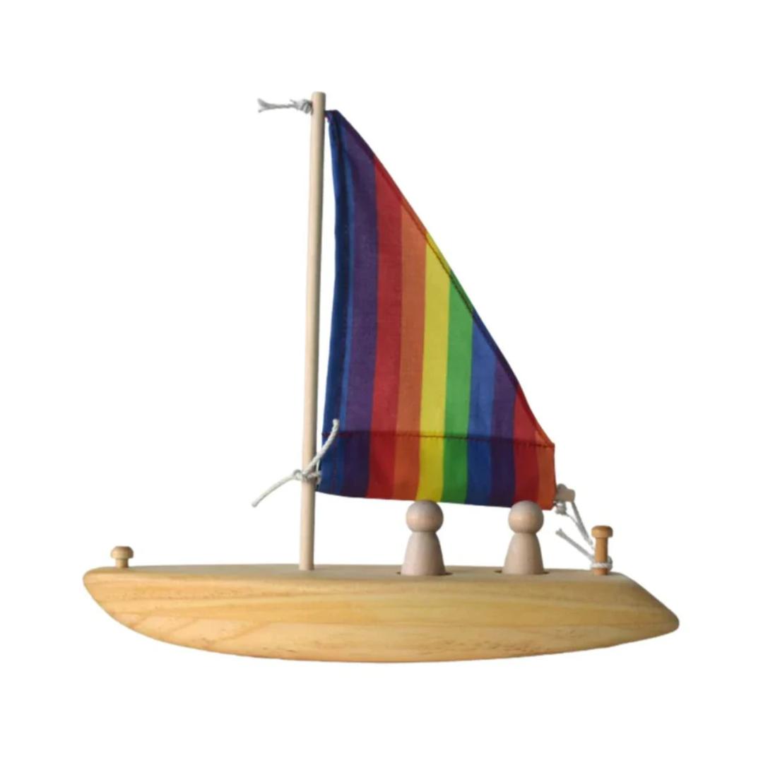 Montessori Bella Luna Toys Wooden Toy Sailboat Rainbow