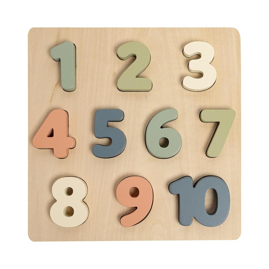 Montessori Pearhead Wooden Numbers Puzzle