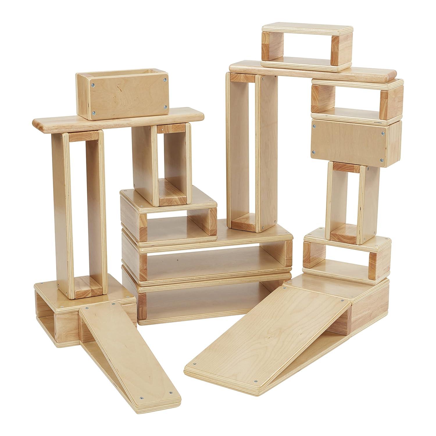 Montessori ECR4Kids Hollow Block Set 18-Piece