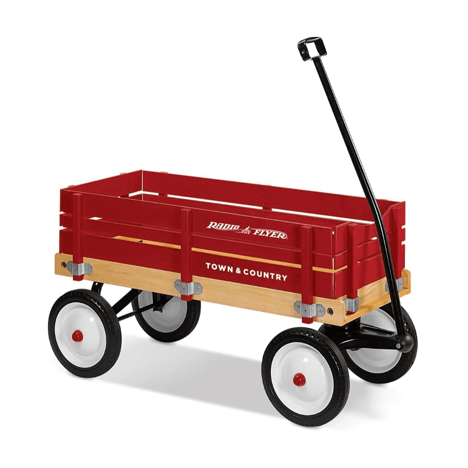 Montessori Radio Flyer Town and Country Wooden Kids Wagon