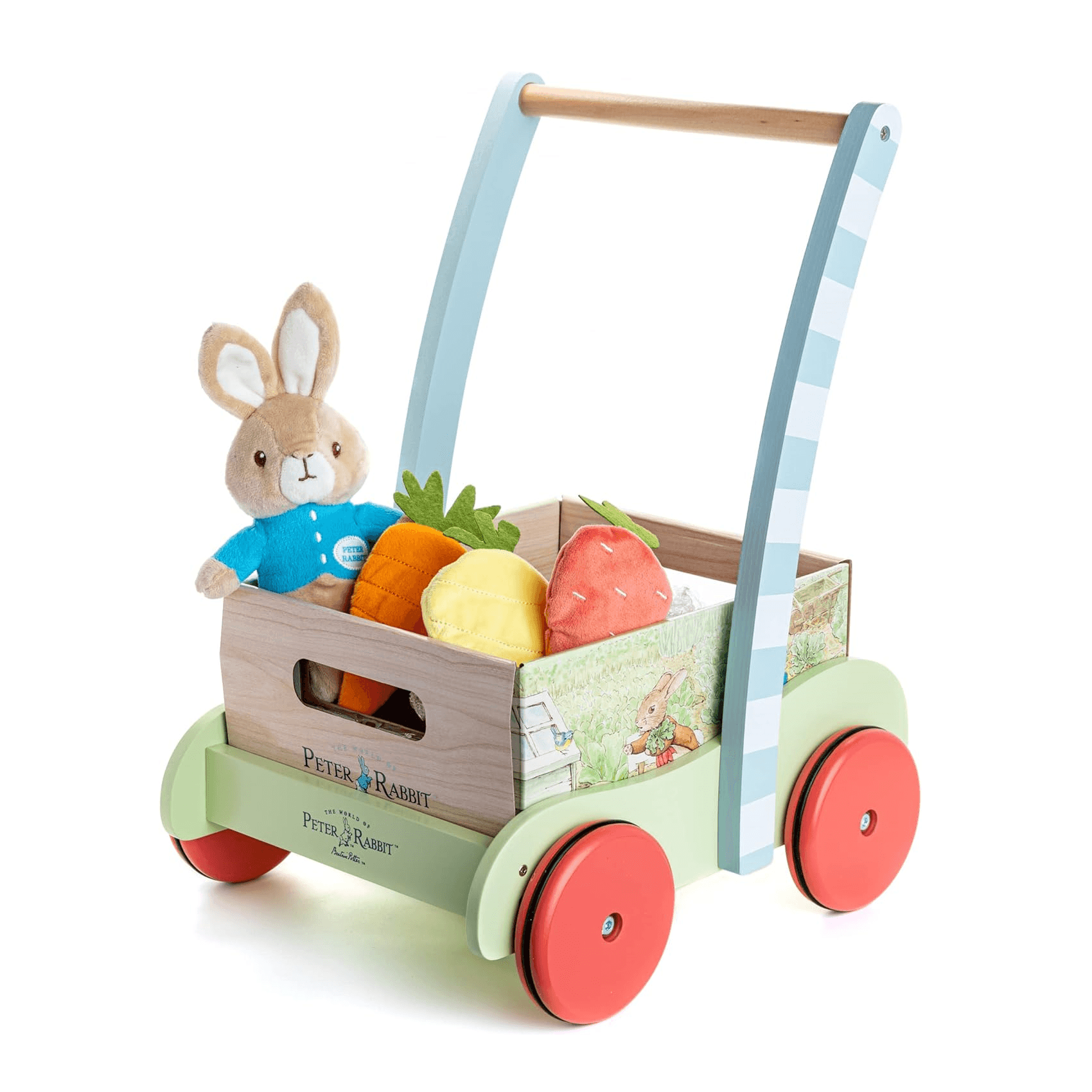 Montessori Kids Preferred Beatrix Potter the Peter Rabbit Wooden Garden Wagon