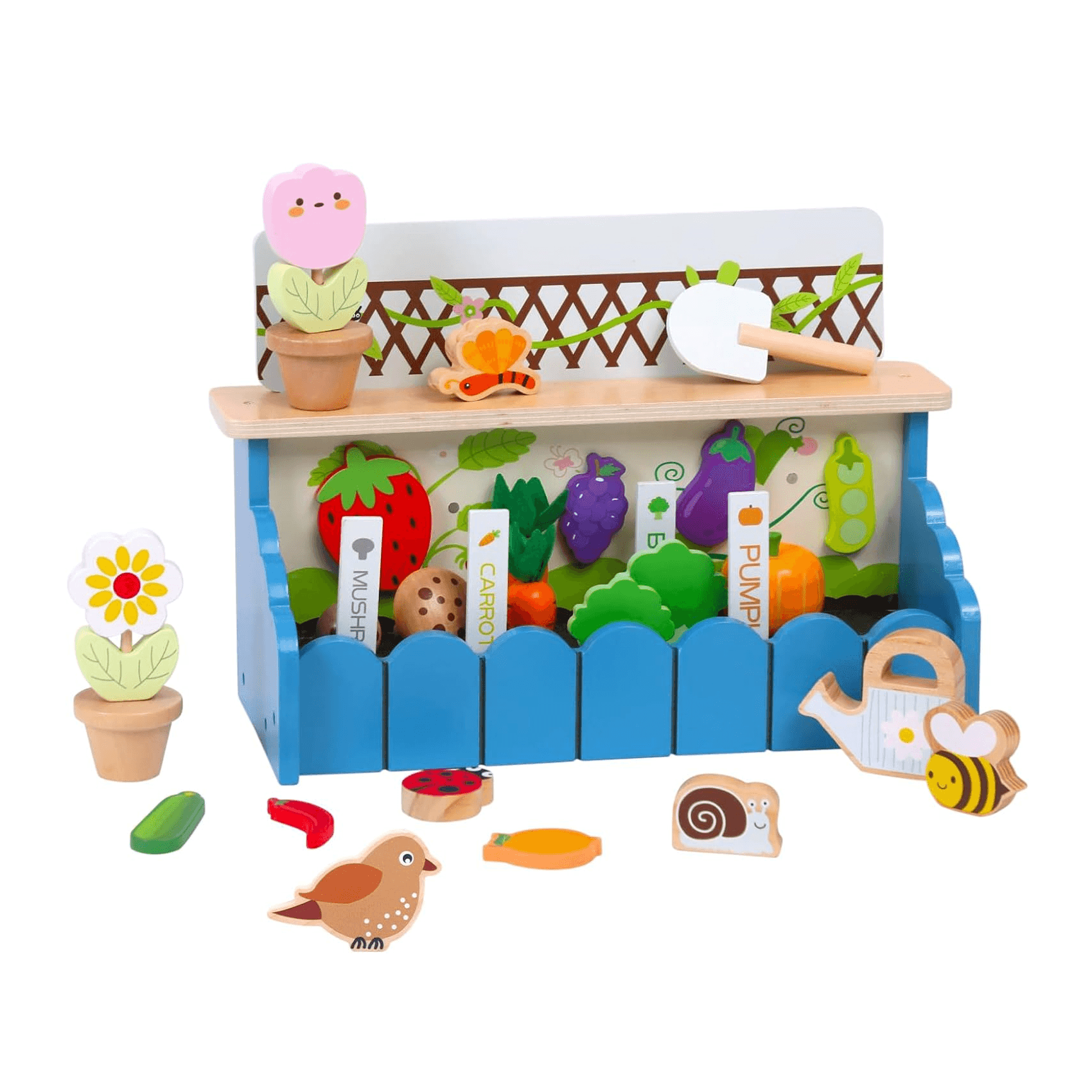 Montessori Smartwo Vegetable and Fruit Garden Toy Playset