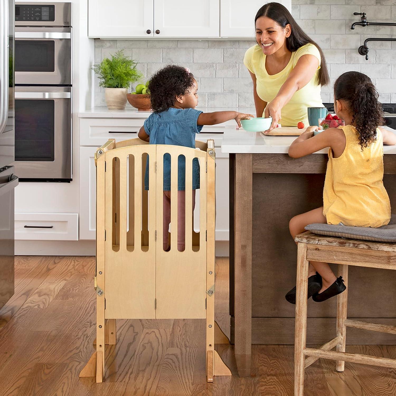 Montessori Guidecraft Contemporary Kitchen Helper Stool Natural