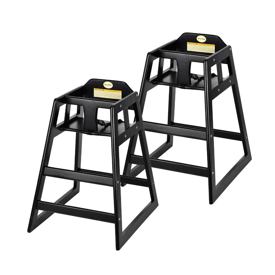 Montessori Alpine Industries High Chair 2-Pack Espresso