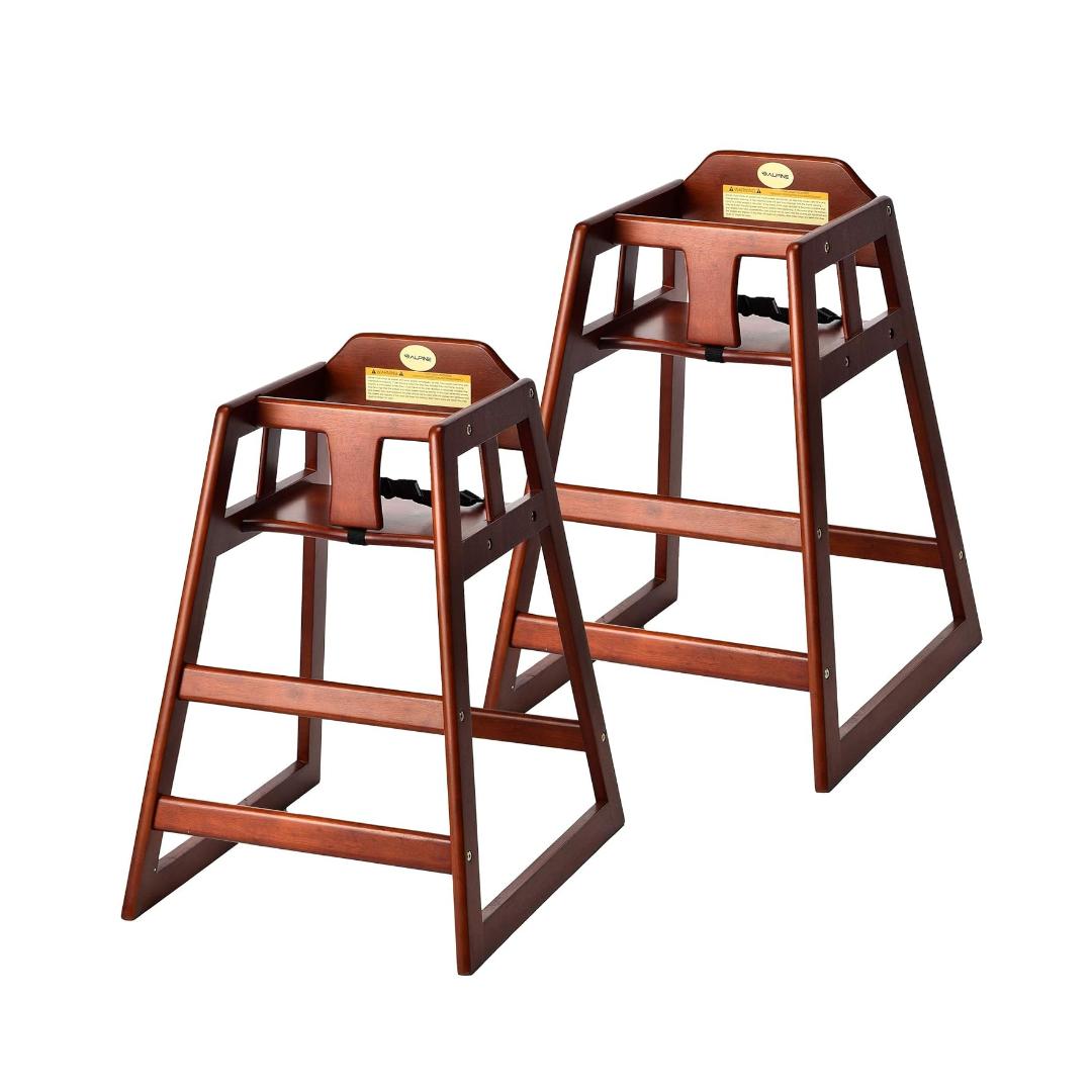 Montessori Alpine Industries High Chair 2-Pack Mahogany