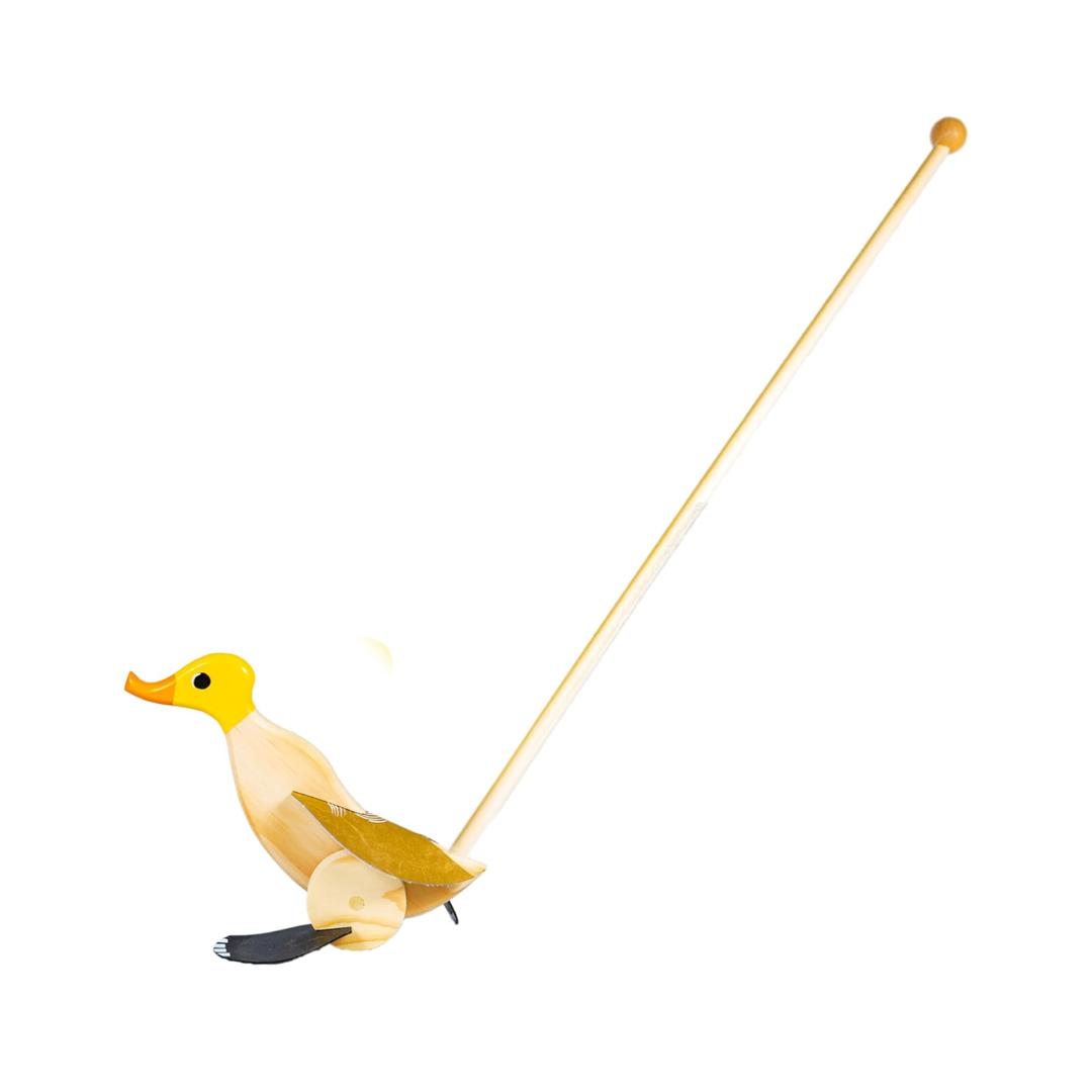 Montessori Duck Runner Wooden Push Toy Duck