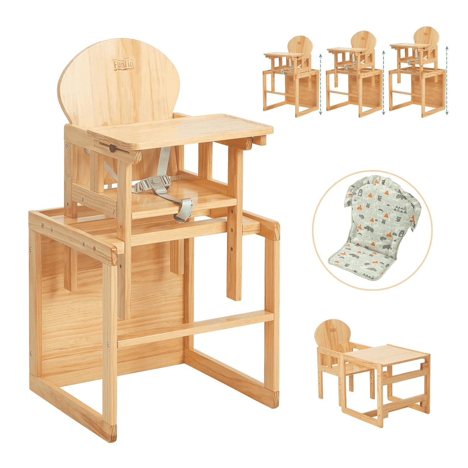 Montessori FUNLIO 3-Level Height Adjustable High Chair
