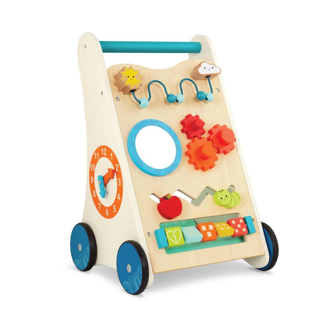 Montessori B. toys Little Learning Steps Wooden Activity Walker