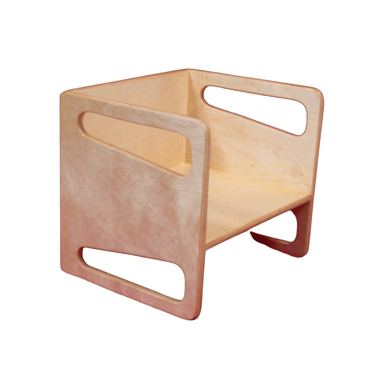 Montessori Coastal Hippie Design Cube Chair Large Jojoba Oil/Beeswax