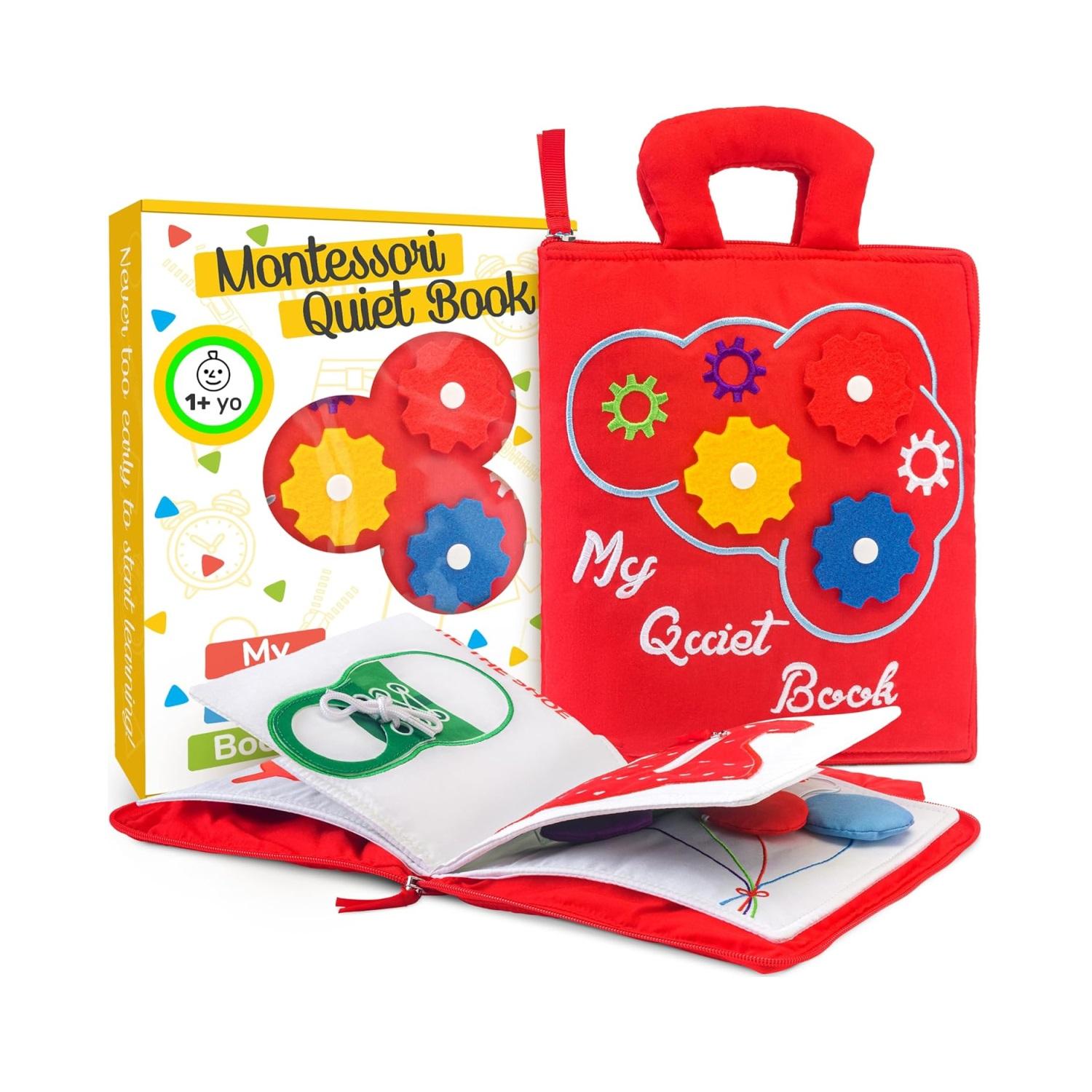 Montessori deMoca Quiet Busy Book Red