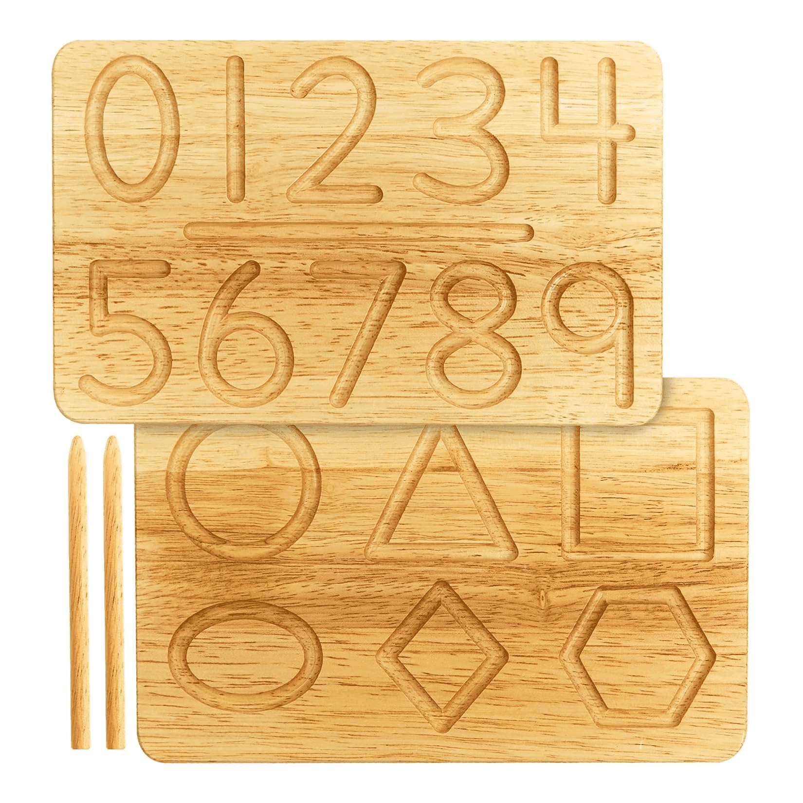 Montessori Montessori & Me Numbers and Shapes Tracing Board