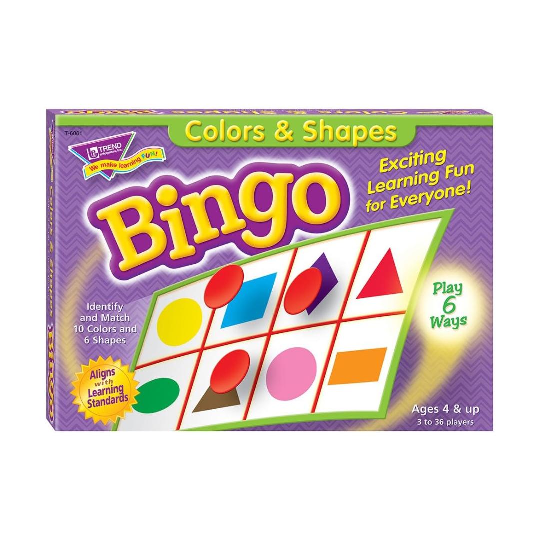 Montessori trend enterprises colors &#038; shapes bingo