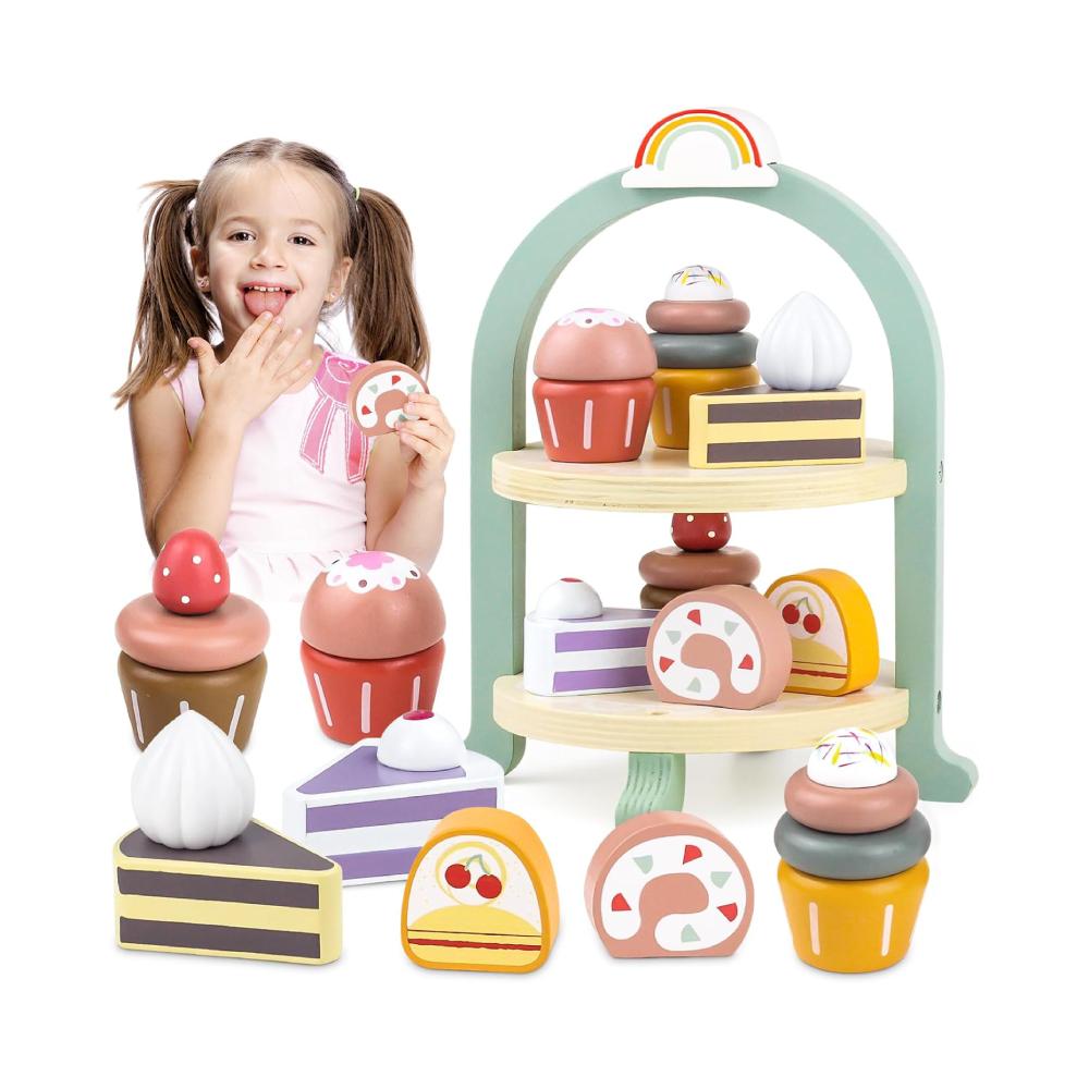 Montessori Airlab Wooden Cake Toys Tea Party Set