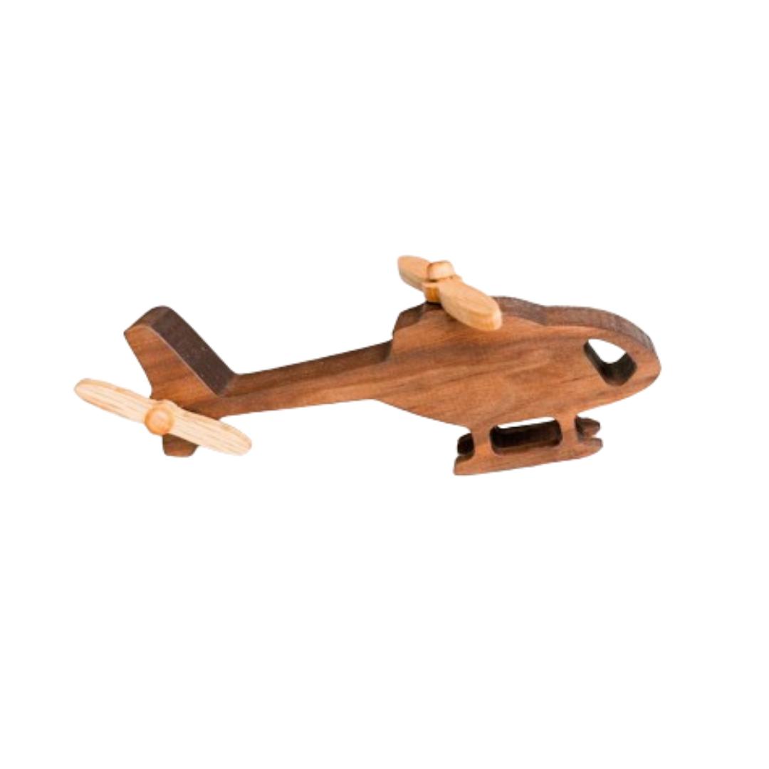 Montessori MustafaWoodworks Wooden Helicopter Toy With Engraving