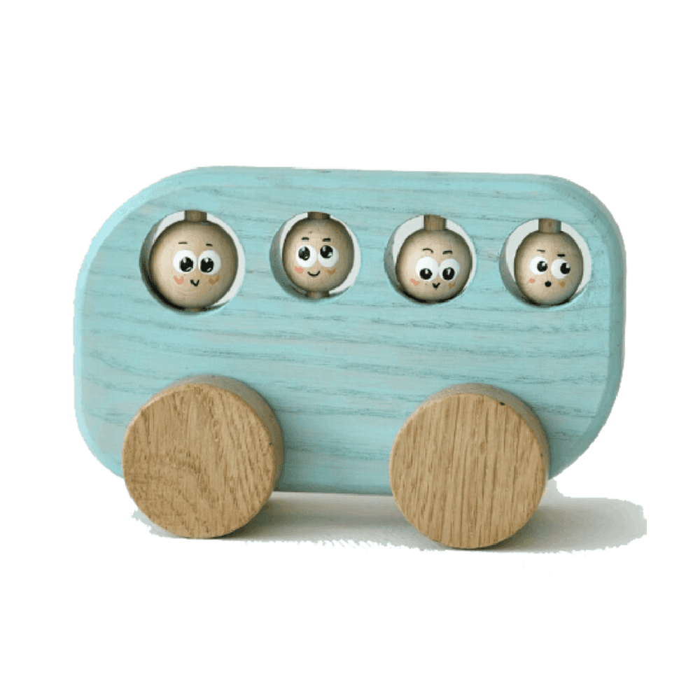 Montessori ODEAStoys Wooden Bus Blue