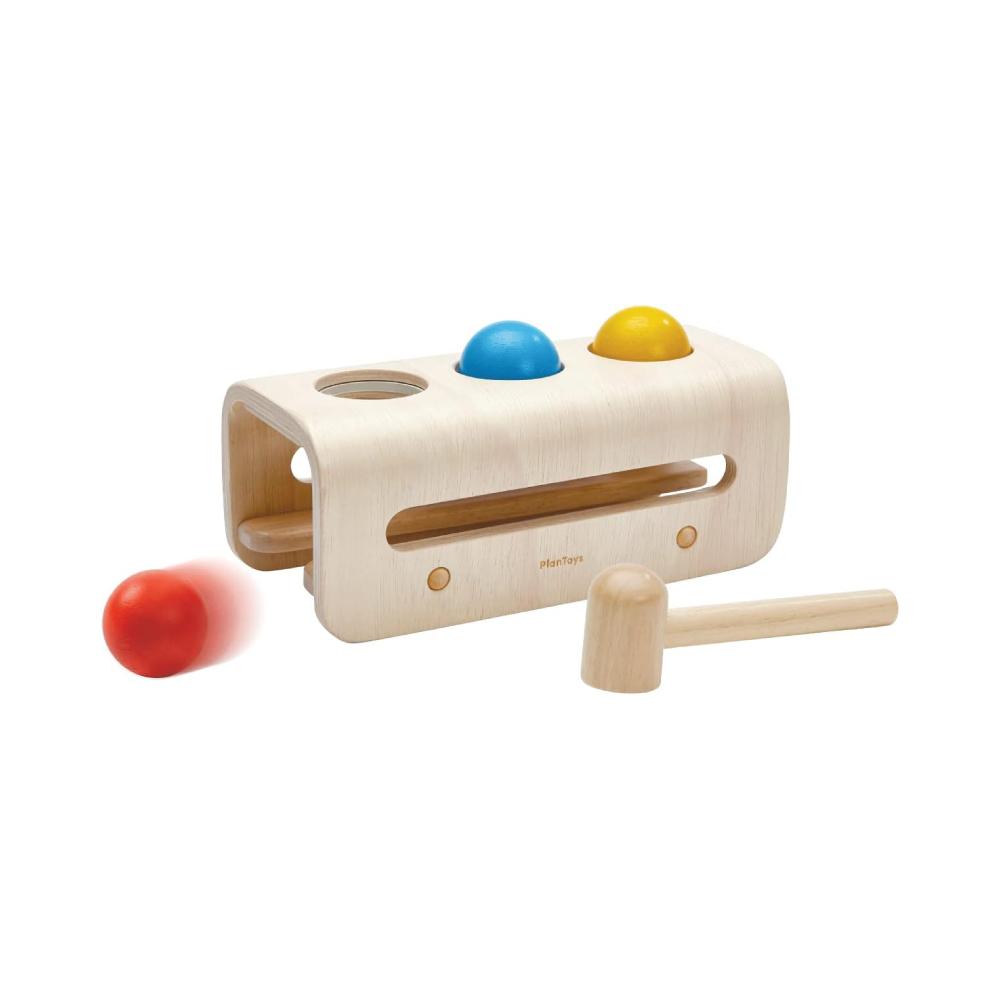 Montessori Plan Toys Wooden Hammer Balls Pounding and Hammering Toy