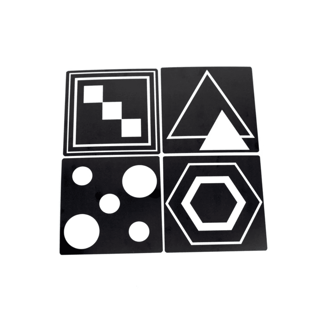 Montessori Heir+loom Kids Four Double-Sided Infant Black and White Cards