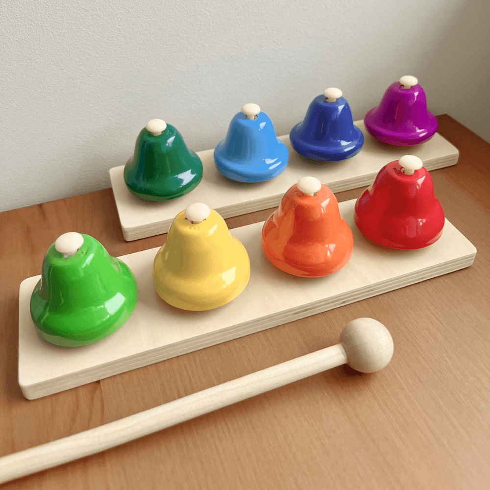 Montessori All Wooden Elements Desk Bells Set 8 Notes