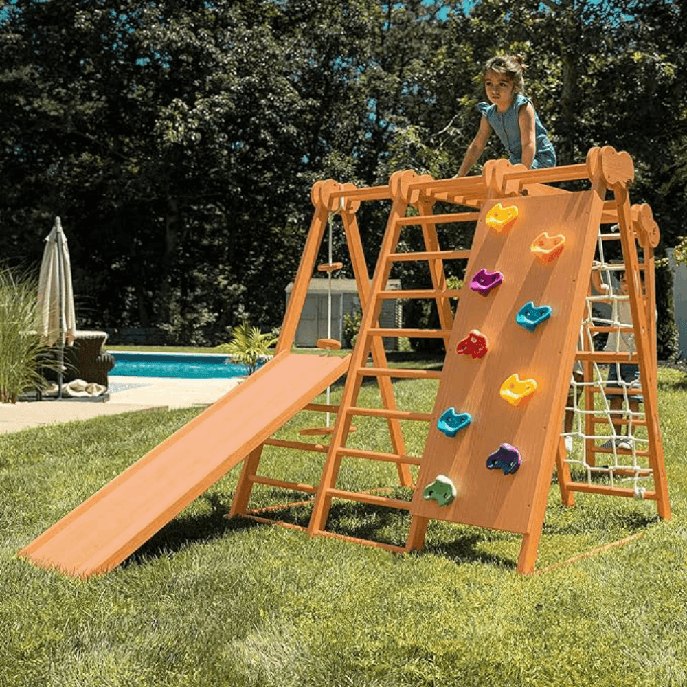 Montessori Avenlur 7-in-1 Large Indoor and Outdoor Foldable Playset for Kids
