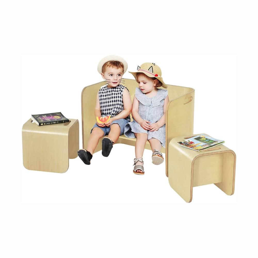 Montessori Costzon Kids Table and Chair Set 4 in 1