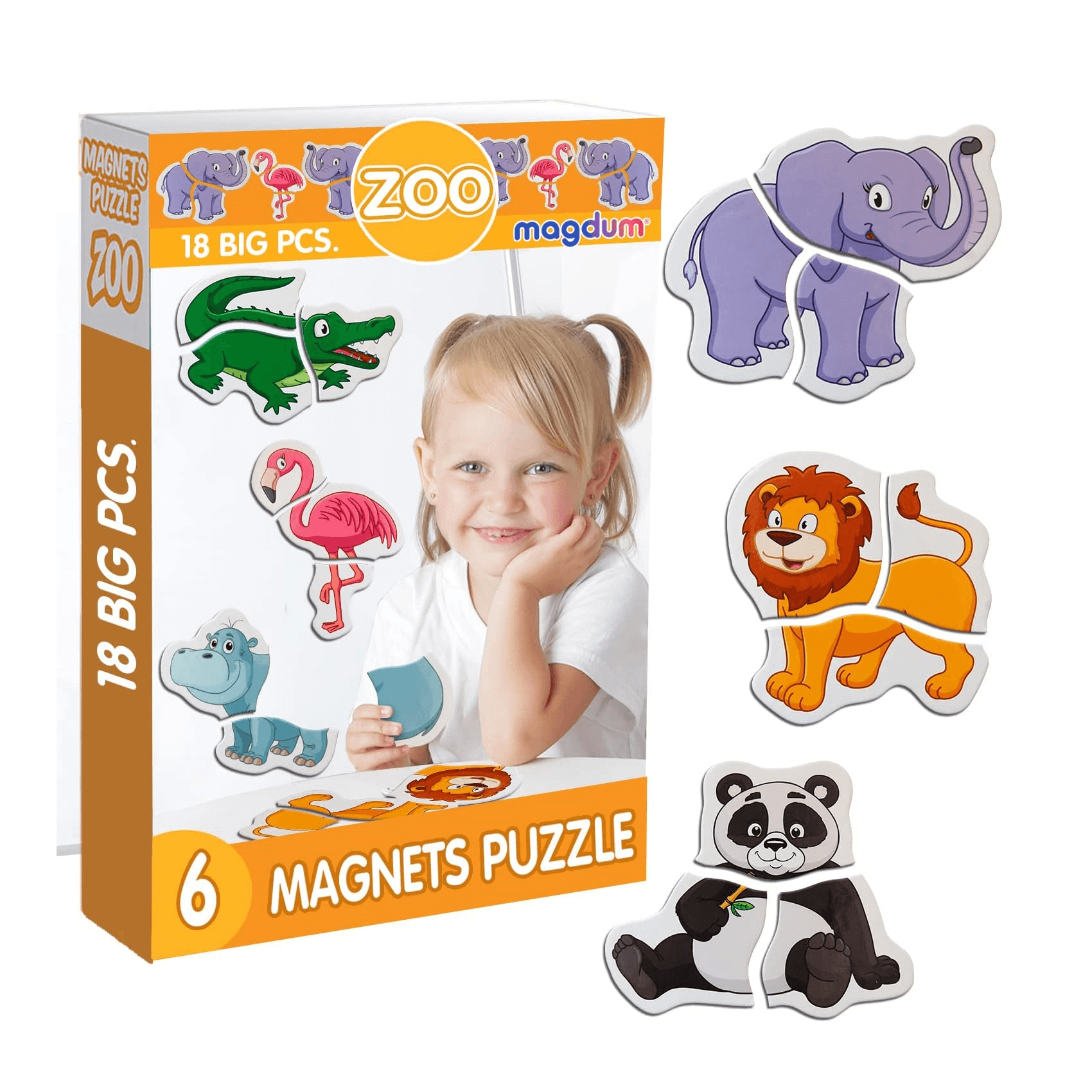 Montessori MAGDUM Zoo Magnetic Puzzles