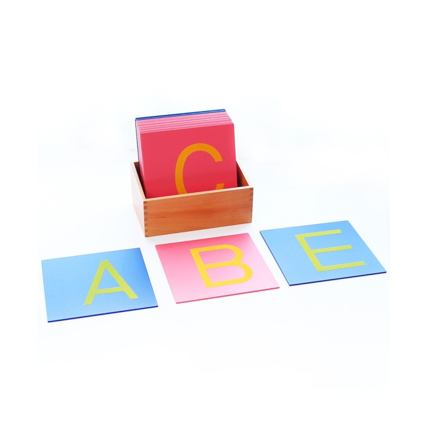 Montessori Leader Joy Capital Case Sandpaper Letters Print with Box