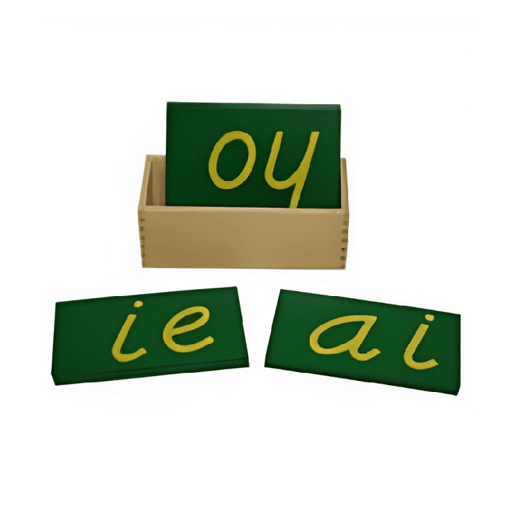 Montessori E&O Montessori D'Nealian Style Double Sandpaper Letters With Box