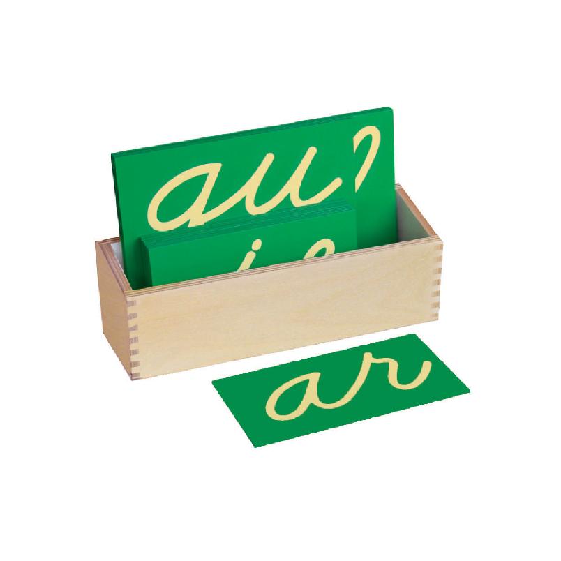 Montessori Bruins Montessori Cursive Double Sandpaper Letters With Box