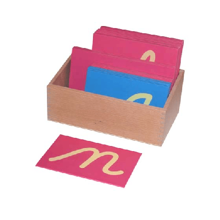 Montessori E&O Montessori Lowercase Cursive Sandpaper Letters With Box
