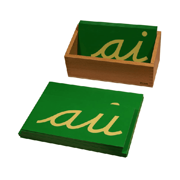 Montessori E&O Montessori Cursive Double Sandpaper Letters With Box