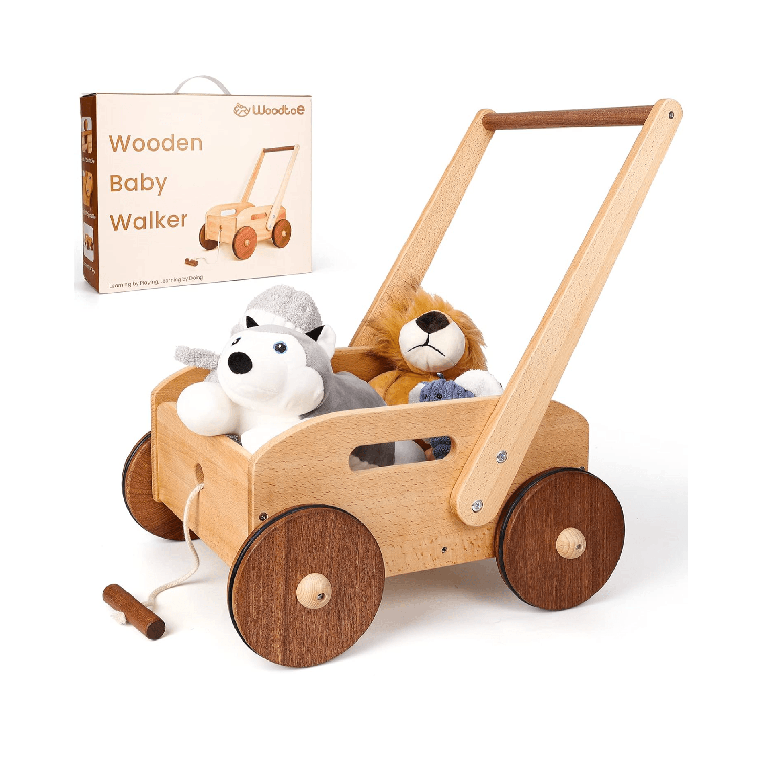 Montessori Woodtoe Push & Pull Walker Adjustable