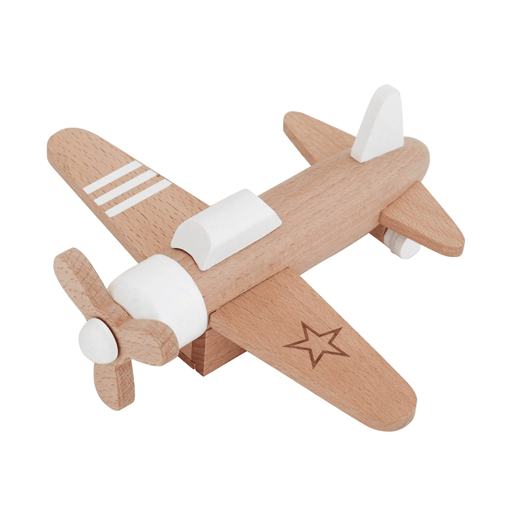 Montessori kiko+ hikoki Wooden Pull-Back Jet Plane