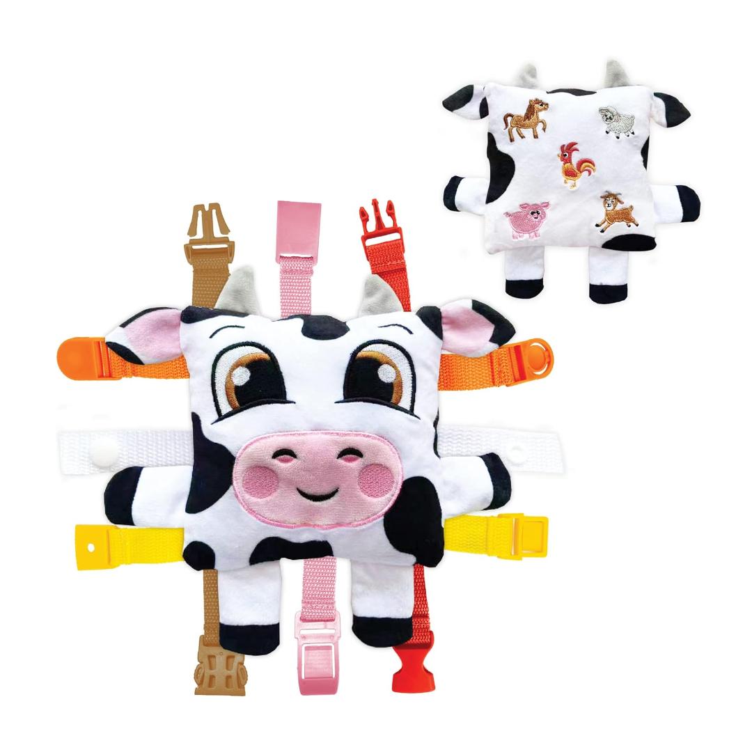 Montessori Buckle Toys Bessie Cow