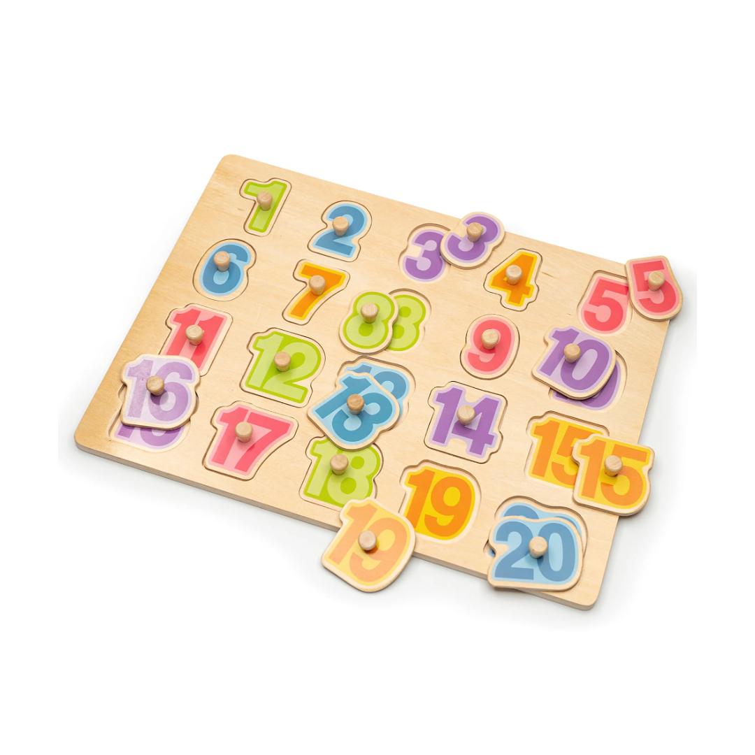 Montessori Bimi Boo Wooden Numbers Puzzle Board